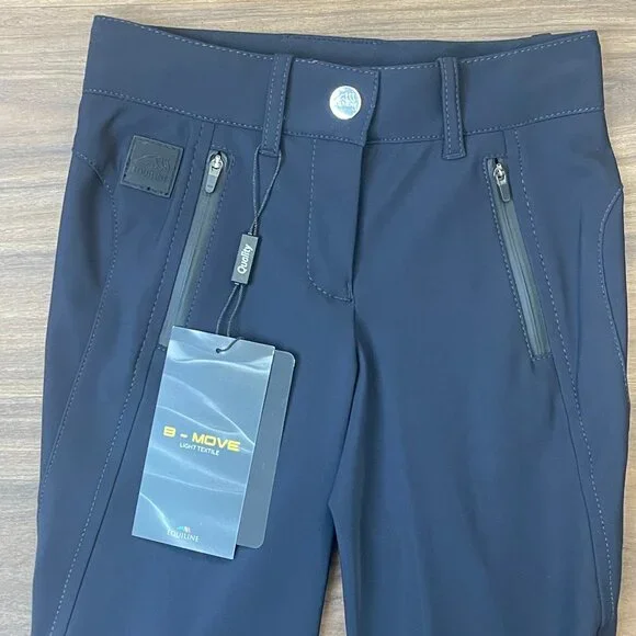 Equiline Women's B-Move Knee Patch Breeches - Navy - US 20 IT 36 - Picture 3 of 8
